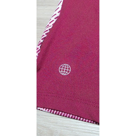Adidas Gradient Sleeveless Polo Womens M Burgundy HA3385 Golf Shirt NWT Active - Picture 10 of 10